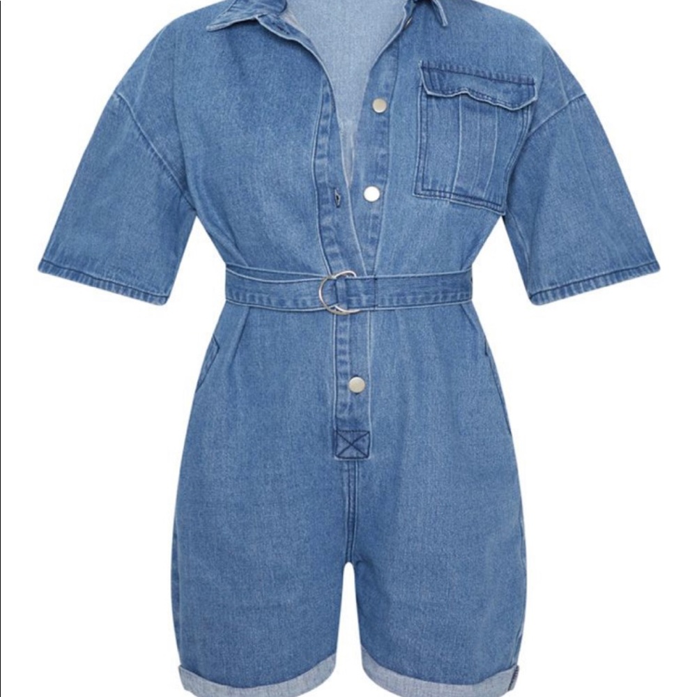 Pretty Little Thing Denim Romper